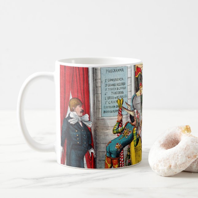 Taza De Café Personalizado Político Italiano De Los Artistas De (Con donut)
