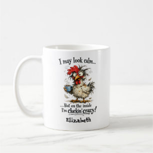 Taza De Café Personalizado Puedo Parecer Tranquilo Cacareando L