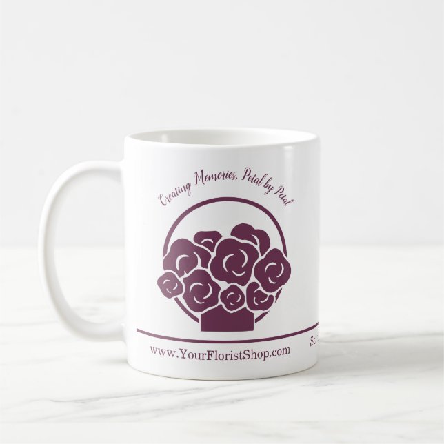 Taza De Café 💐 Personalizado Purple Florist Promocional (Izquierda)
