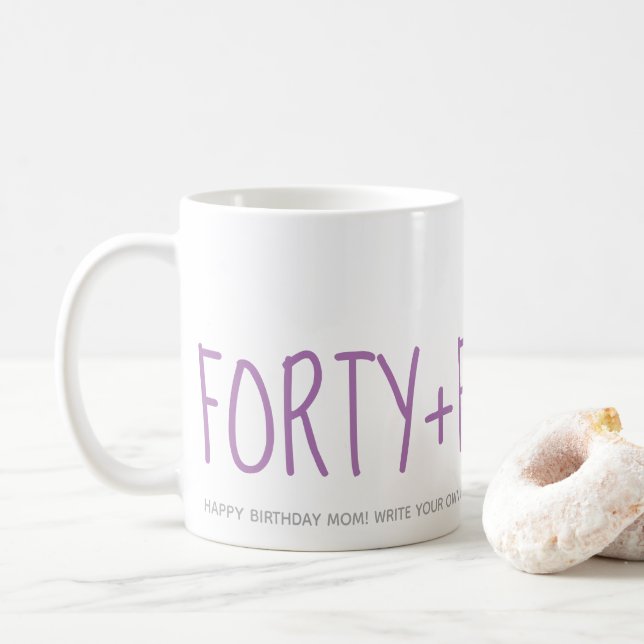Taza De Café Personalizado Púrpura Moderno 40 Fabuloso regalo d (Con donut)