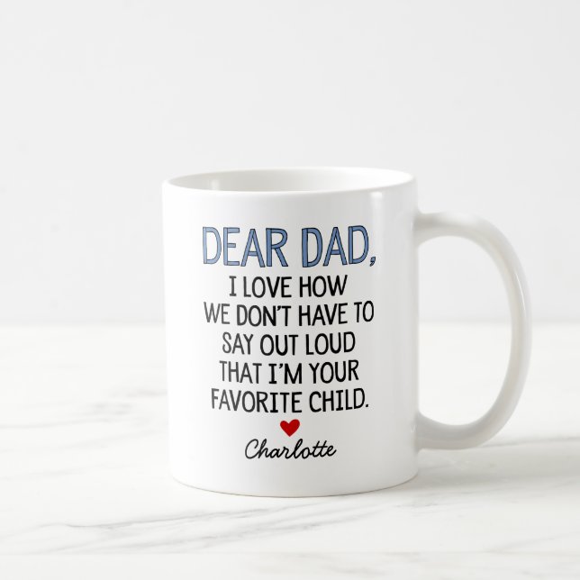 Taza De Café Personalizado querido papá (Derecha)