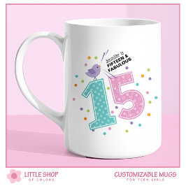 Taza De Café Personalizado Quince y fabuloso cumpleaños de Conf