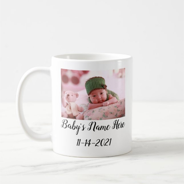 Taza De Café Personalizado Recién nacido personalizado foto caf (Izquierda)
