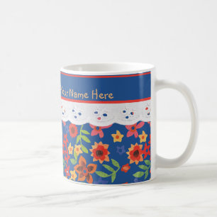 Taza De Café Personalizado Retro Floral, café Faux Lace Mug