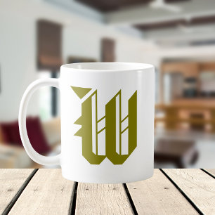 Taza De Café Personalizado retro vintage inicial