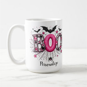 Taza De Café Personalizado Rosa Falso Joyero Boo Halloween Espe
