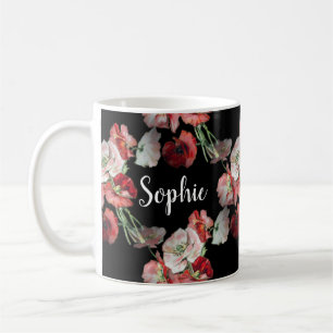 Taza De Café Personalizado rosado y rojo del modelo de las