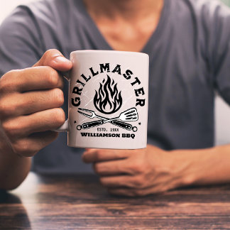 Taza De Café Personalizado Rústico GRILLMASTER / Papá Chistes