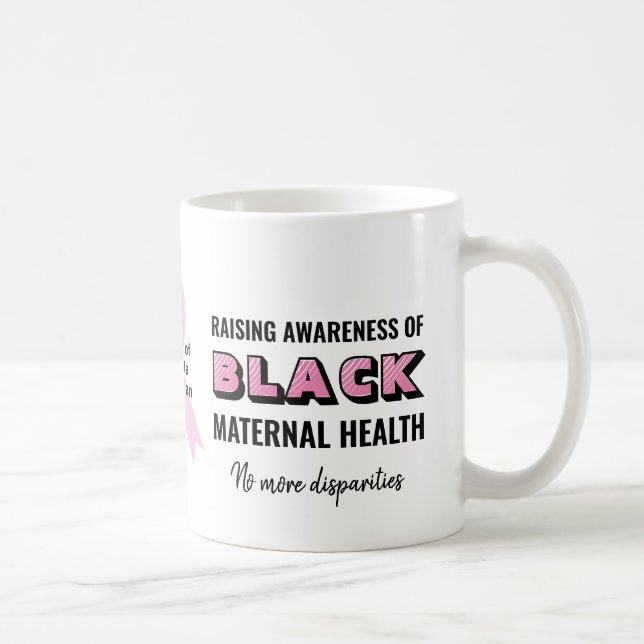 Taza De Café Personalizado Salud Materna Negra (Derecha)
