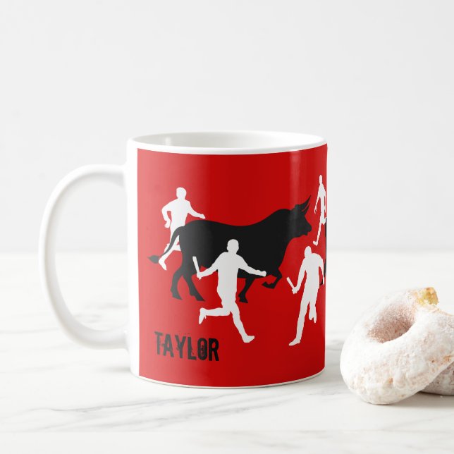 Taza De Café Personalizado, San Fermín Pamplona, (Con donut)