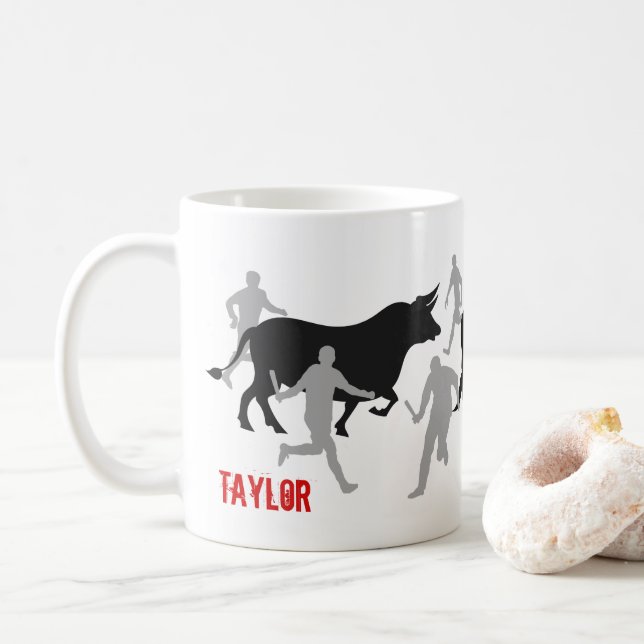 Taza De Café Personalizado, San Fermín Pamplona, (Con donut)