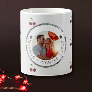 Taza De Café Personalizado San Valentín Mug con cereza