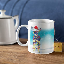 Taza De Café Personalizado Santa Hat Feliz Navidad Chihuahu Lov