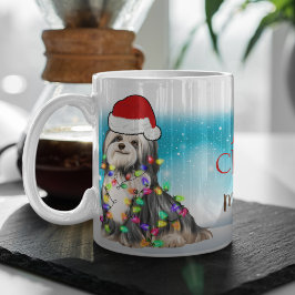 Taza De Café Personalizado Santa Hat Feliz Navidad Havanese Lov