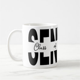 Taza De Café Personalizado senior negro clásico