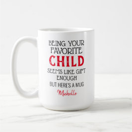 Taza De Café Personalizado siendo su hijo favorito