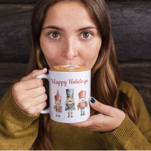 Taza De Café Personalizado simple acuarela Nutcracker Navidades