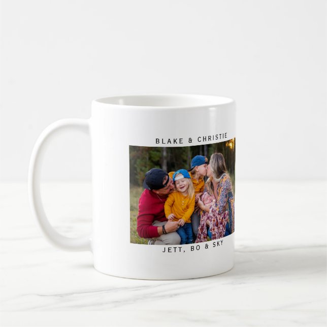 Taza De Café Personalizado simple de dos fotos (Izquierda)