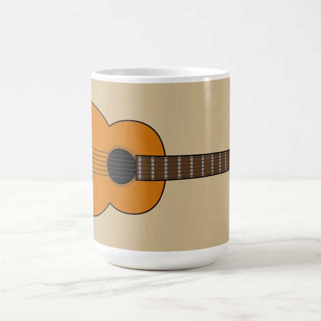 Taza De Café Personalizado simple de guitarra acústica (Centro)