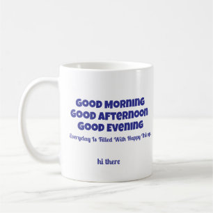 Taza De Café Personalizado Simple Mínimo Bonito Buenos Días