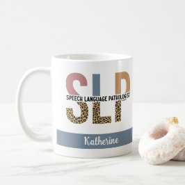 Taza De Café Personalizado SLP Speech Pathólogo Leopard Print