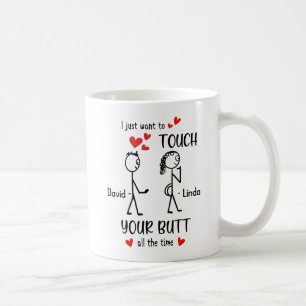 Taza De Café Personalizado Sólo Quiero Tocar Tu Cabeza Todo El