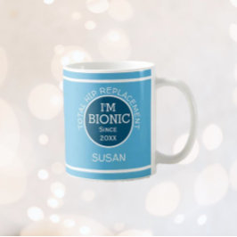 Taza De Café Personalizado Soy biónico (reemplazo de HIP) Café