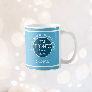 Taza De Café Personalizado Soy biónico (reemplazo de HIP) Café