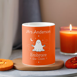 Taza De Café Personalizado Spooky Self-Care Mug - "Abraza la ca