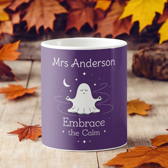 Taza De Café Personalizado Spooky Self-Care Mug - "Abraza la ca (Subido por el creador)