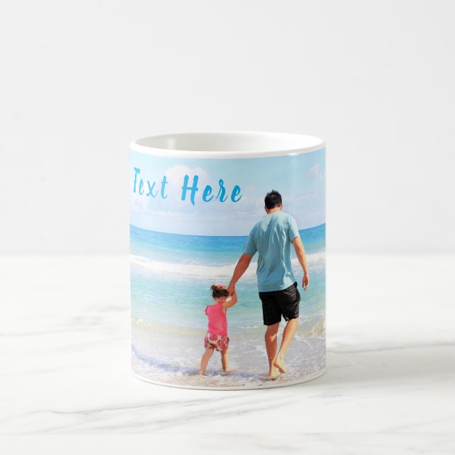 Taza De Café Personalizado su foto Personalizado y café de text (Centro)