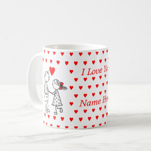 Taza De Café Personalizado Su Nombre Pareja Regalo Café Mug