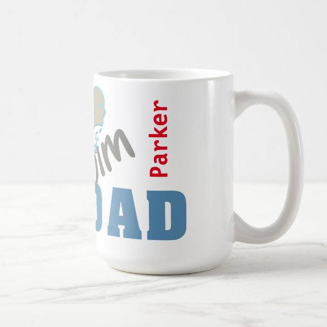 Taza De Café Personalizado Swim Dad Mug (Derecha)