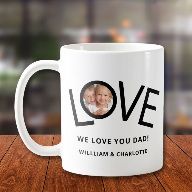 Taza De Café Personalizado, te queremos, papá. Foto (Subido por el creador)