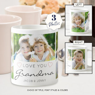Taza De Café Personalizado TE QUIERO ABUELA Manuscrito 3 Fotos