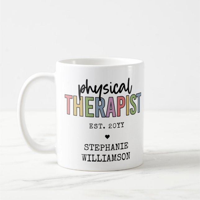 Taza De Café Personalizado Terapia física PT Regalos de graduac (Izquierda)