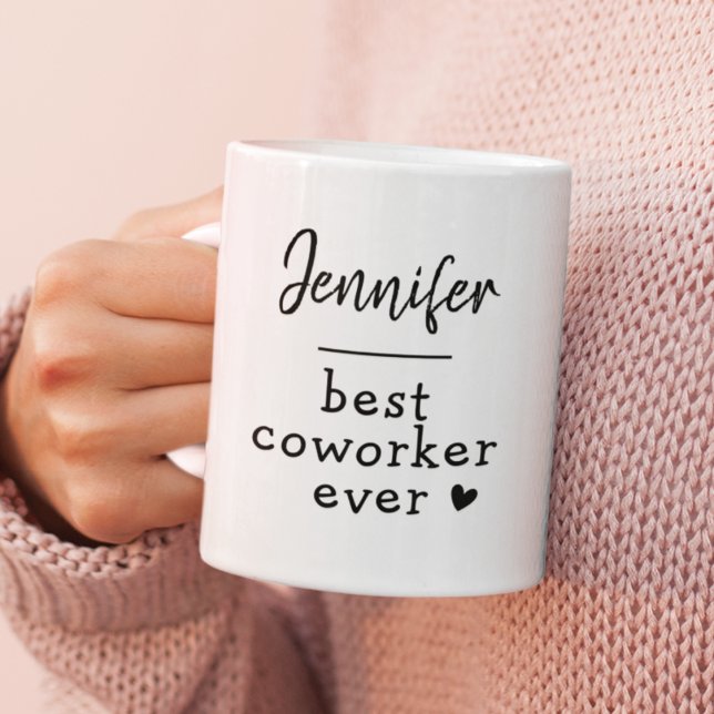 Taza De Café Personalizado Texto Trabajo Bestie Coworker Collea (Subido por el creador)