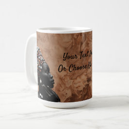 Taza De Café Personalizado Textos Melanin Orgullo fuerte Chica