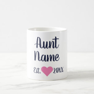 Taza De Café Personalizado Tía establecida en la Marina Mug