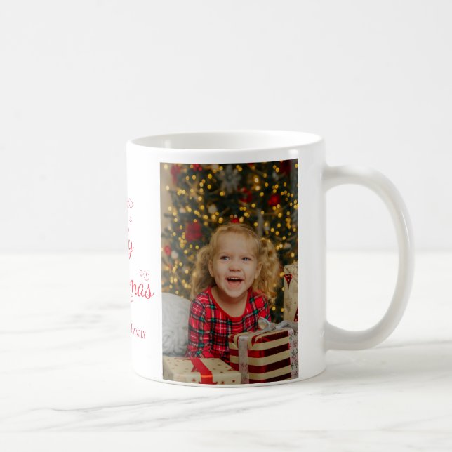 Taza De Café Personalizado Tiene Una Foto De Navidades De Jolly (Derecha)