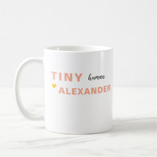 Taza De Café Personalizado Tiny Human Tamer Mug, madre maestra