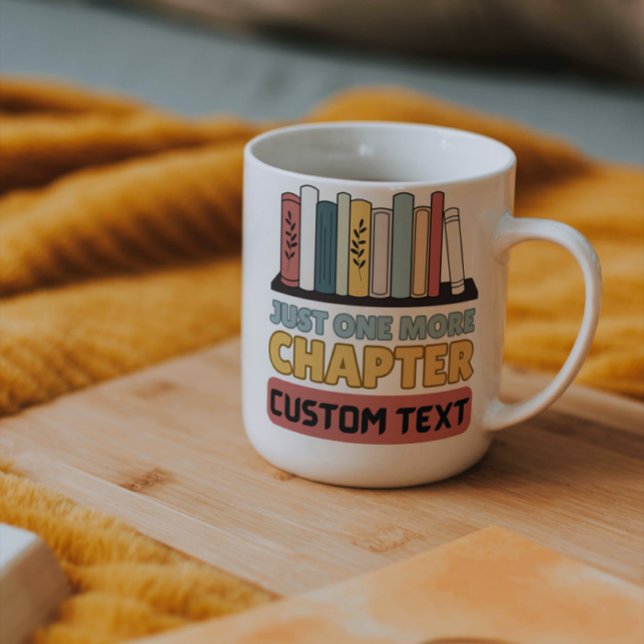 Taza De Café personalizado Un libro de lectura más capítulo div (Subido por el creador)