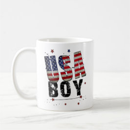 Taza De Café Personalizado USA Boy