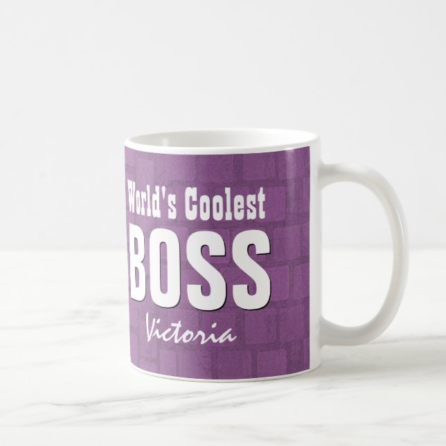 Taza De Café Personalizado V21E de los mejores ladrillos morado (Derecha)