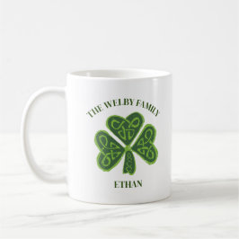 Taza De Café Personalizado vintage celta shamrock