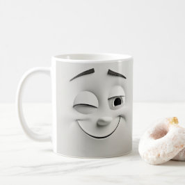 Taza De Café Personalizado Winking Face 3D Mug