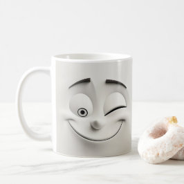 Taza De Café Personalizado Winking Face 3D Mug 12