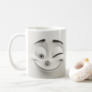 Taza De Café Personalizado Winking Face 3D Mug 12