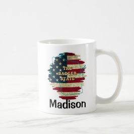 Taza De Café Personalizado Wisconsin State Café Mug
