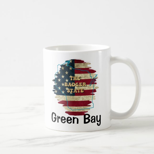Taza De Café Personalizado Wisconsin State Café Mug (Derecha)
